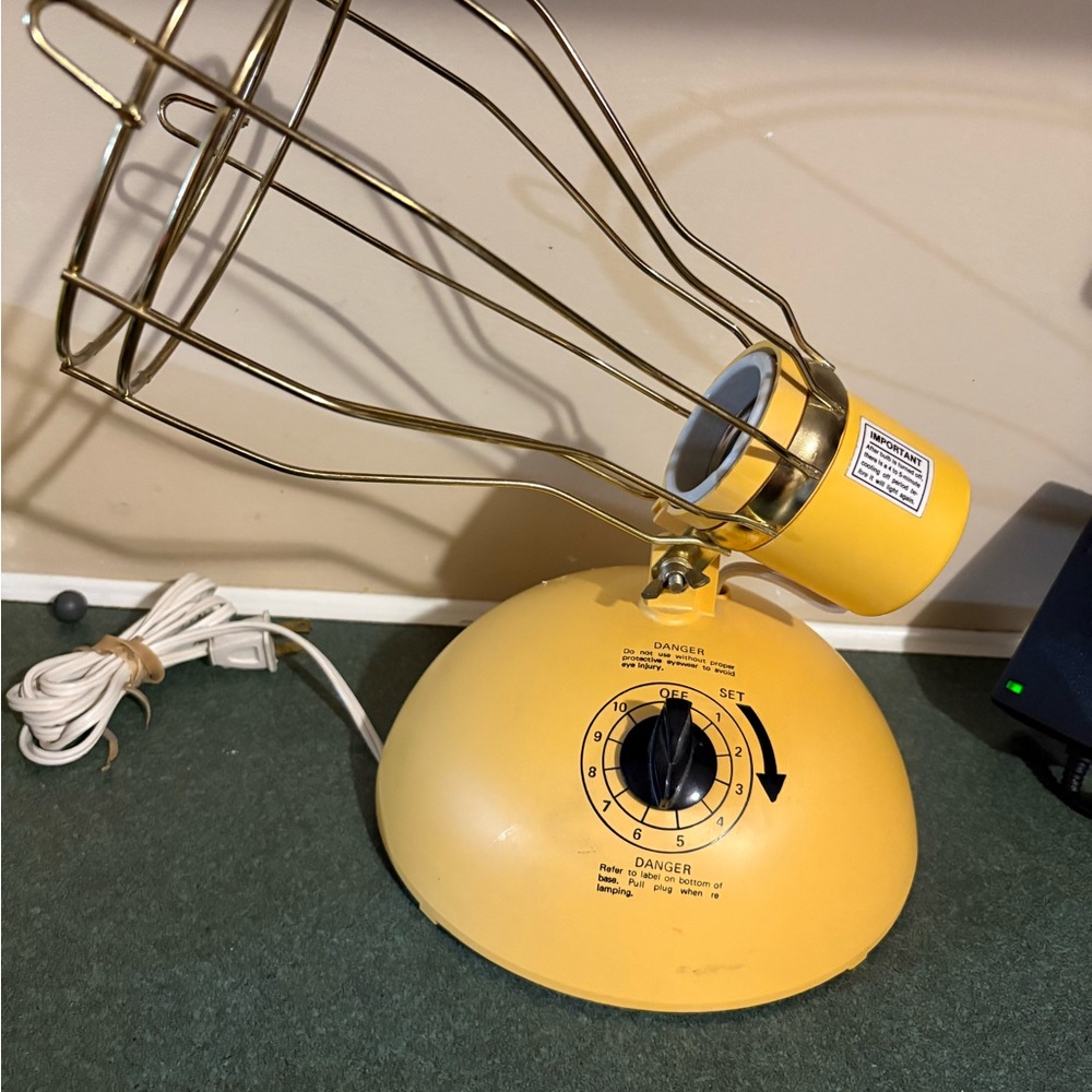 Yellow Adjustable Vintage Desk Lamp